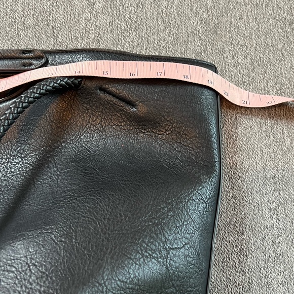 Deux Lux Woven Handle Black Tote Bag - Picture 5 of 11